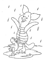 A coloring page of winnie the pooh - piglet